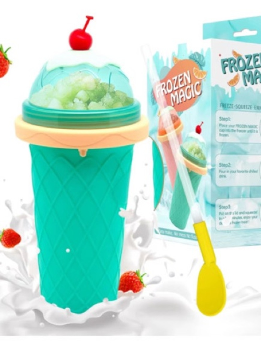 Slushy Maker Cup, DIY Frozen Magic Squeeze Cup for juice Milk & Smoothie